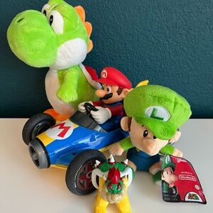 Carrera RC Nintendo Mario Kart Racing Car & Yoshi Stuffed Toy Bowser Lego